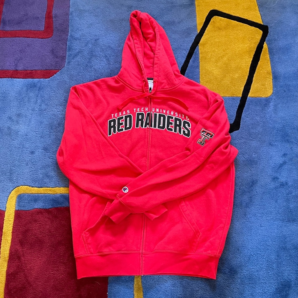 Champion Red Texas Tech Hoodie